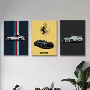 sports car wooden art