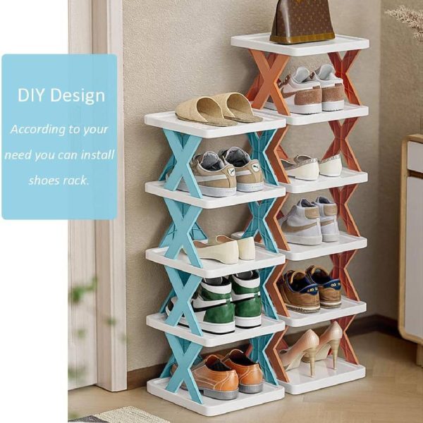 Stackable Shoe Rack – Multi-layer Plastic Shoe Organizer For Entryway