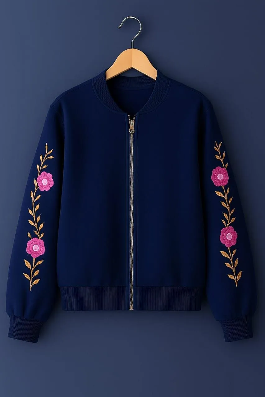 printed fleece jacket