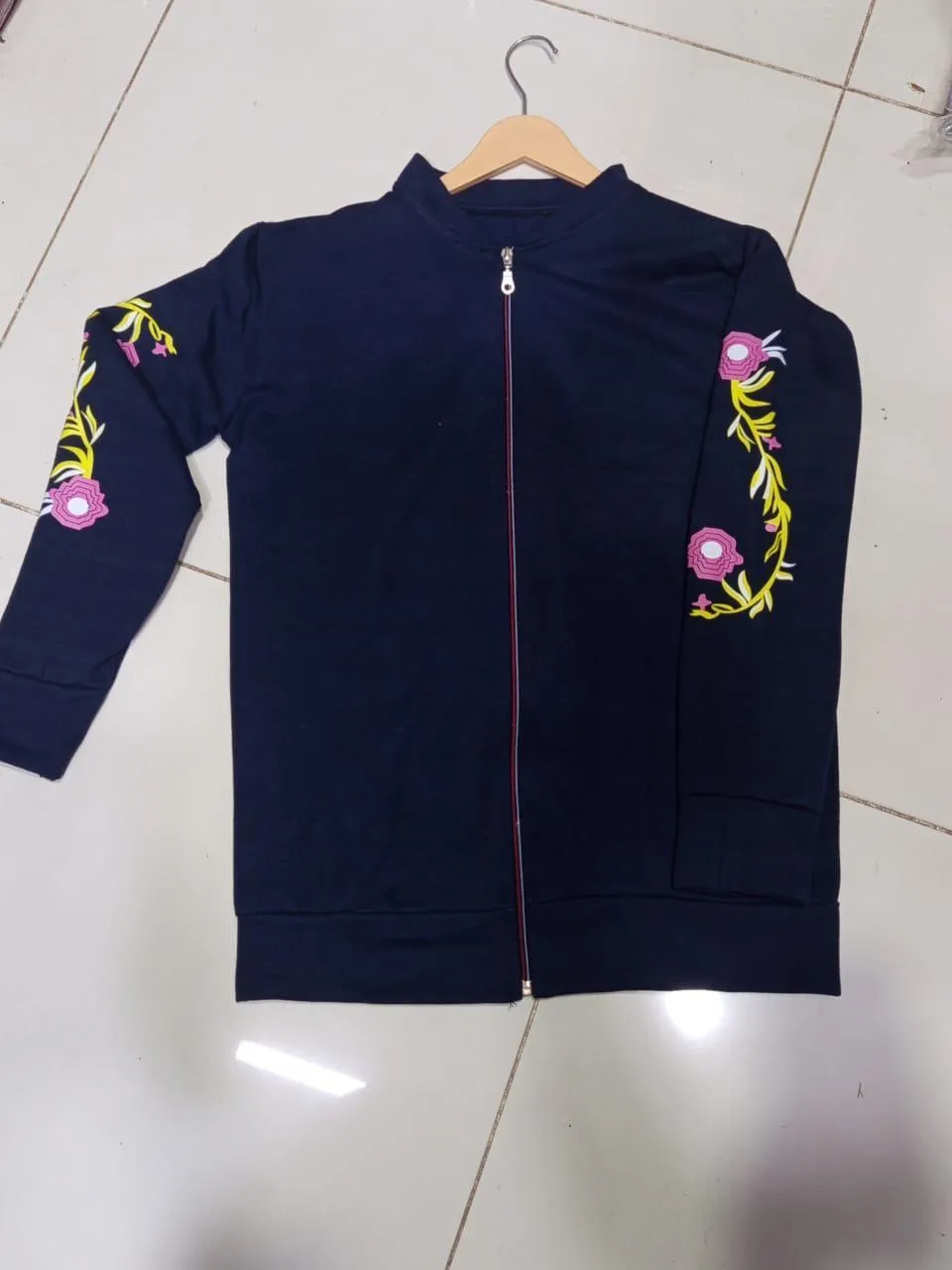 printed fleece jacket