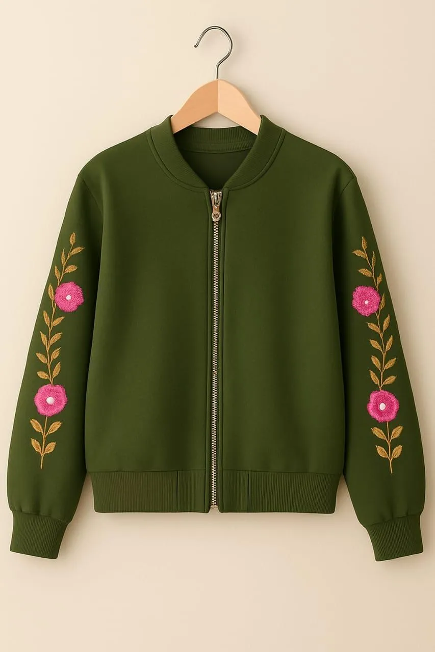 printed fleece jacket