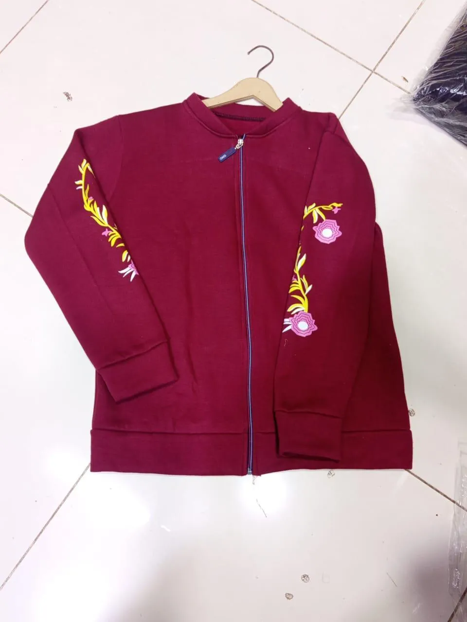 printed fleece jacket