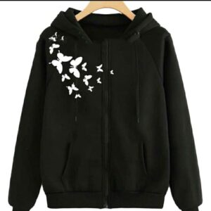 Women's Stitched Fleece Printed Pullover Hoodie