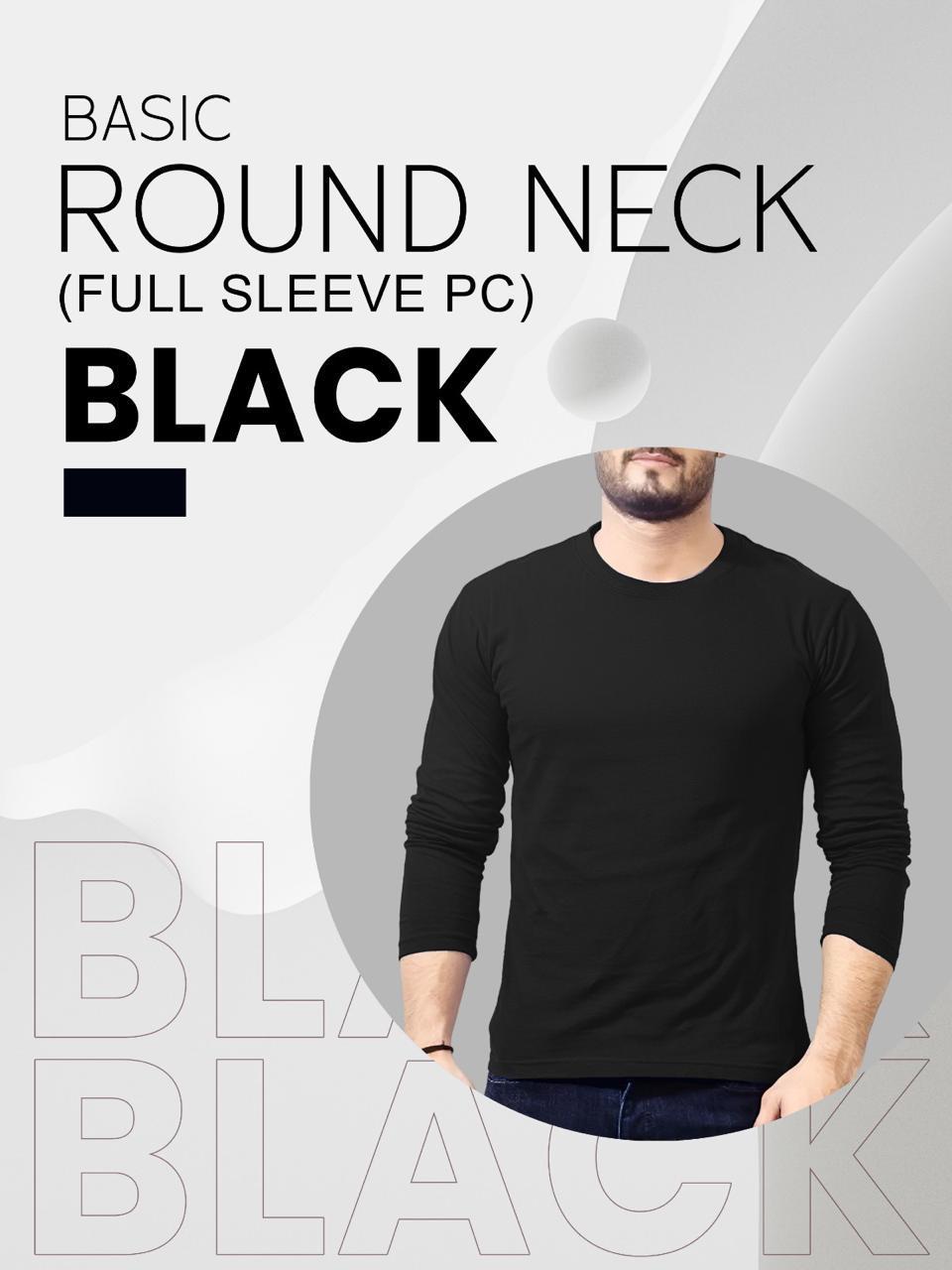 Men's Cotton Plain Round Neck T-Shirt - Image 10