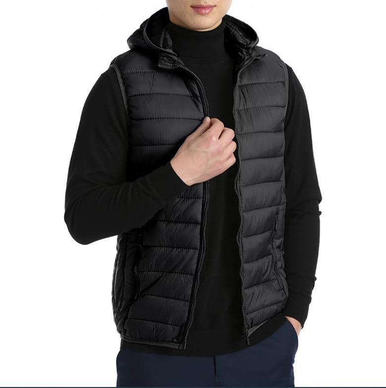 black sleeveless puffer jacket 1